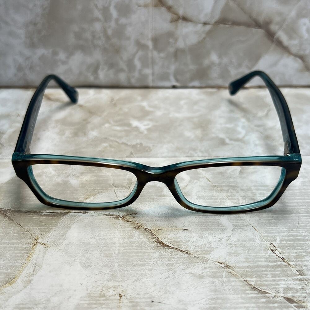 Coach Eyeglasses HC 6040 Brooklyn Dark Tortoise Teal 52-16-135 FRAMES ONLY